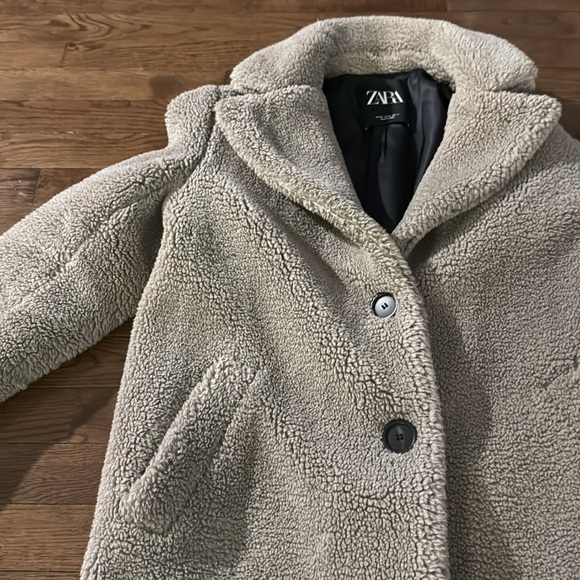 Zara teddy coat - Picture 3 of 4